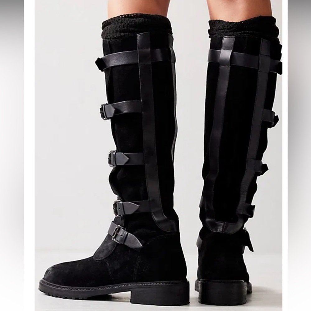 FREE PEOPLE Tristie Buckle Boots - Picture 3 of 12